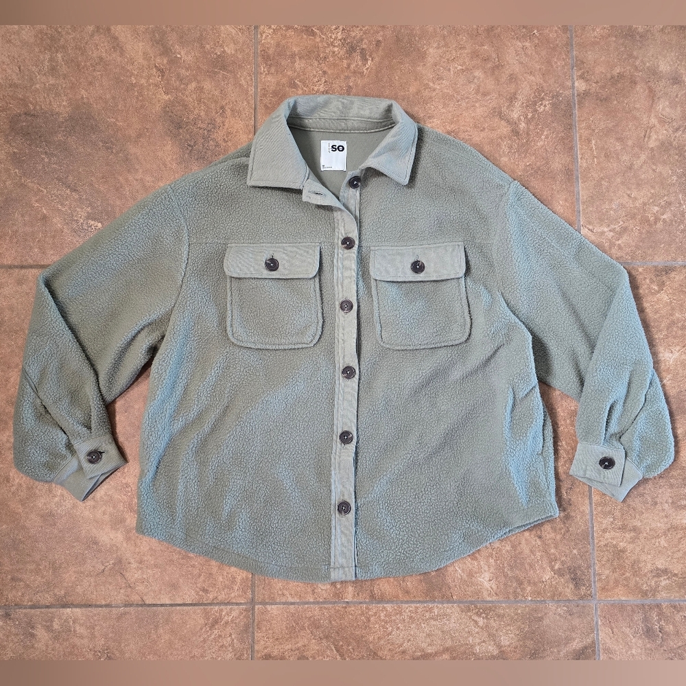 Olive Muted | SO | Button Down Sweater Jacket